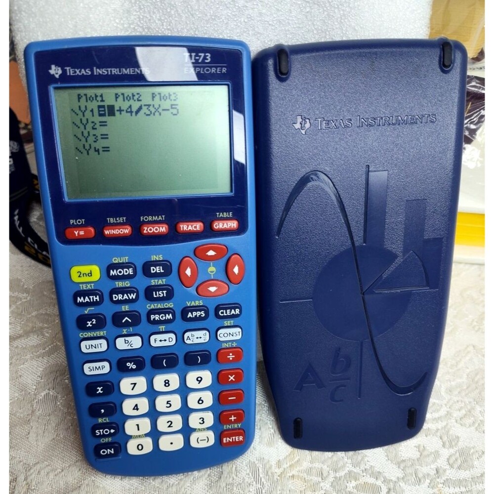 Texas Instruments TI-73 Explorer Graphing Calculator Tested Working w cover